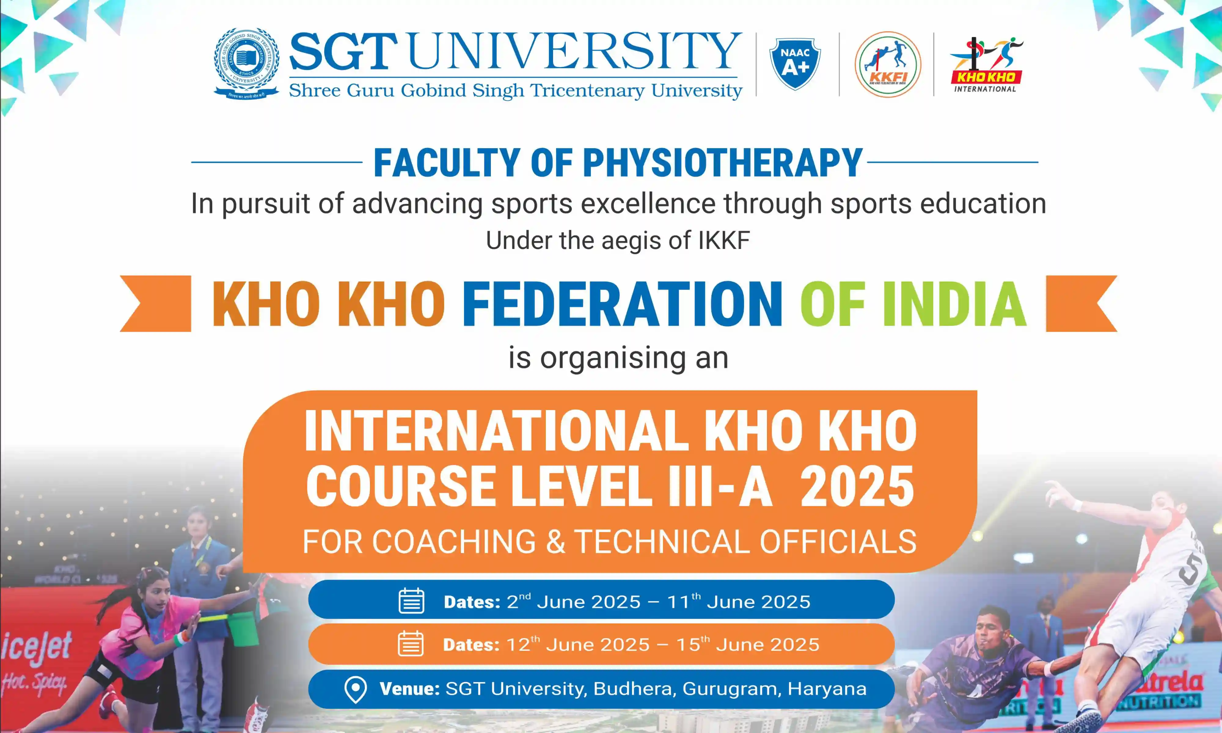 SGT University to Host International Kho Kho Coaching Program